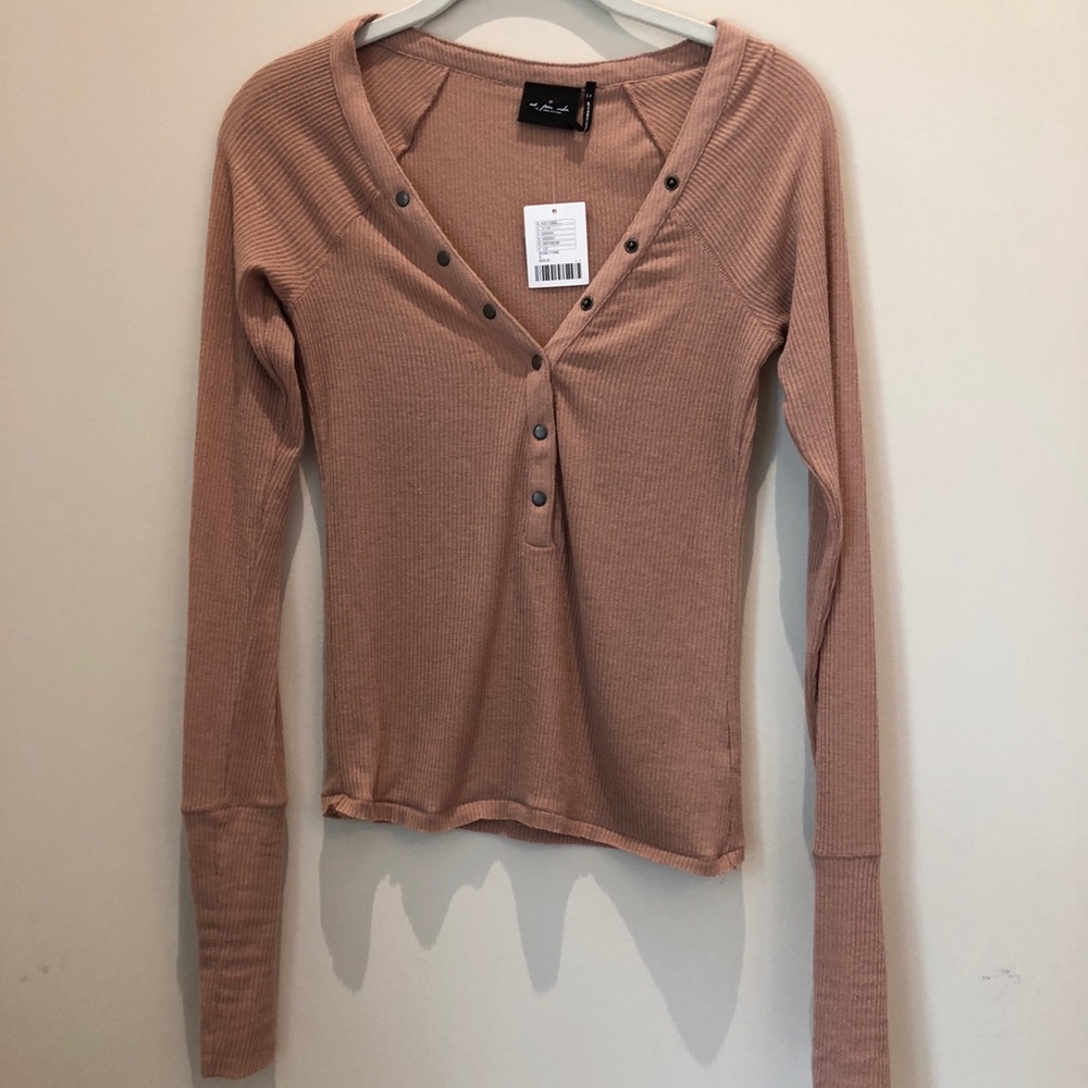 Rose Button up Long Sleeve Top